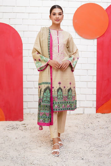 Zellbury Heather Beige Eid Lawn 2022 Online Shopping